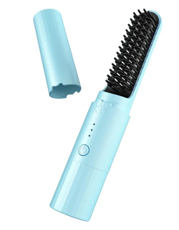 Cepillo Alisador Recargable - Cabello Liso al Instante, ¡Sin Cables ni Daños!